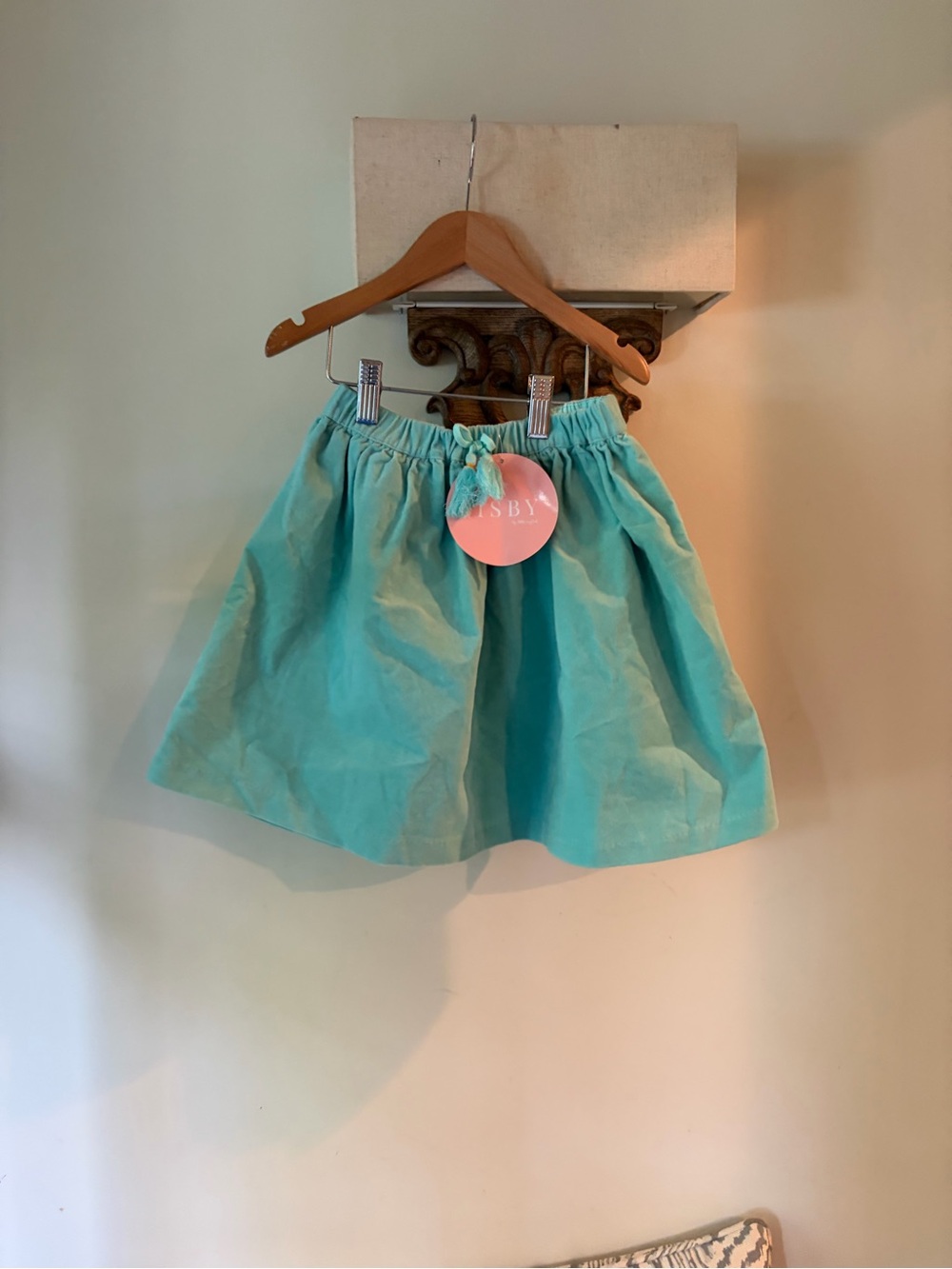 Bisby Mint Green Girls Skirt with Tie Detail